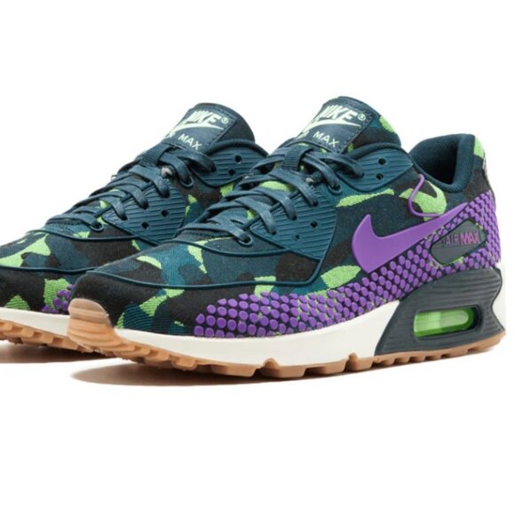 Nike Women's Air Max 90 Jacquard RPM in Teal & Purple Camouflage (Size US 9) - Picture 2 of 12